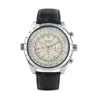 Silver Black Leather