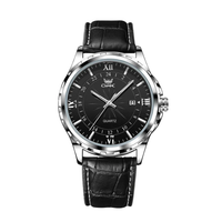 Leather Silver Black