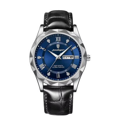 Brody | Elegant Leather Strap Quartz Watch | 40mm