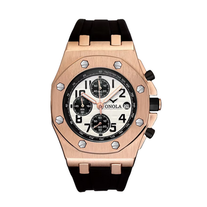 Andrei | Octagonal Bezel Chronograph Watch | 43mm