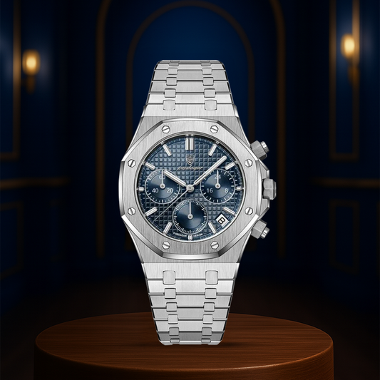 Damian | Iconic Steel Frame Bold Chronograph Design Watch | 42mm