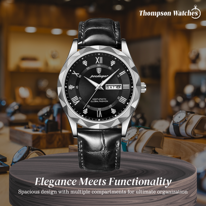 Brody | Elegant Leather Strap Quartz Watch | 40mm