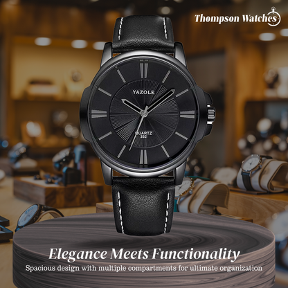 Gavin | Opulent Glass Leather Watch | 45mm