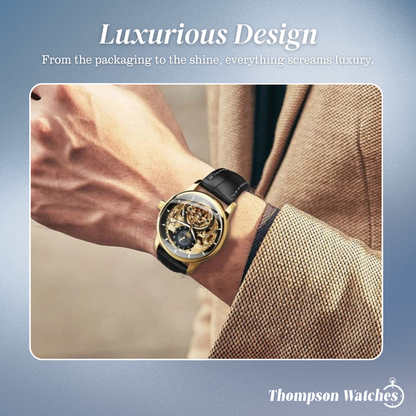 Blake | Mechanical Skeleton Watch with Moon Phase Display | 44mm