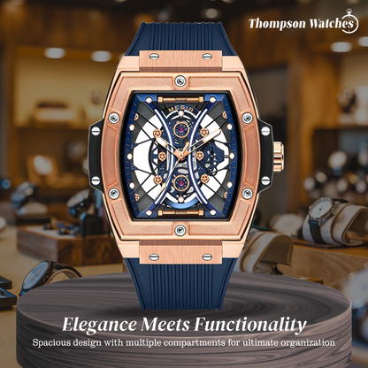 Ryker | Striking Tonneau Case Futuristic Skeleton Build Watch | 42mm