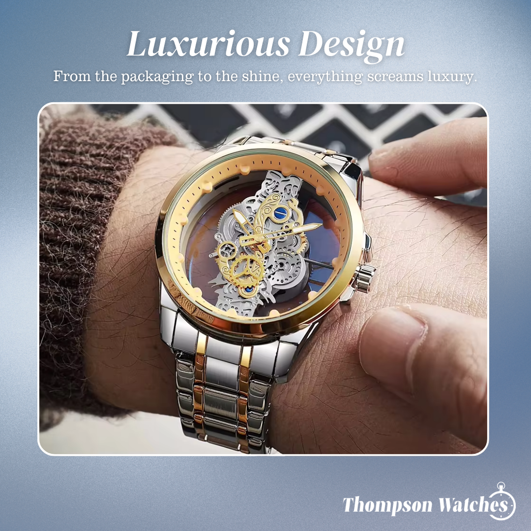 Rio | Hollow Double-sided Dial Skeleton Quartz Watch | 42mm