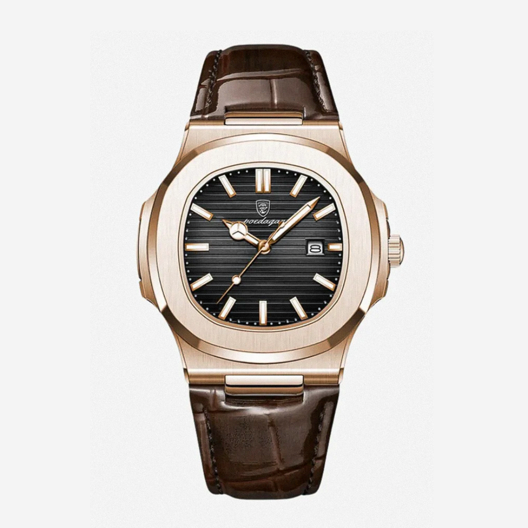 Elias | Sleek Dial Paired with a Classic Leather | 40mm