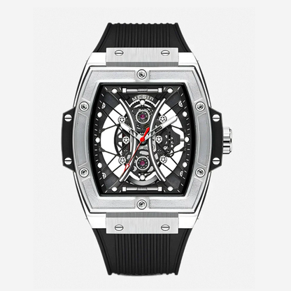 Ryker | Striking Tonneau Case Futuristic Skeleton Build Watch | 42mm
