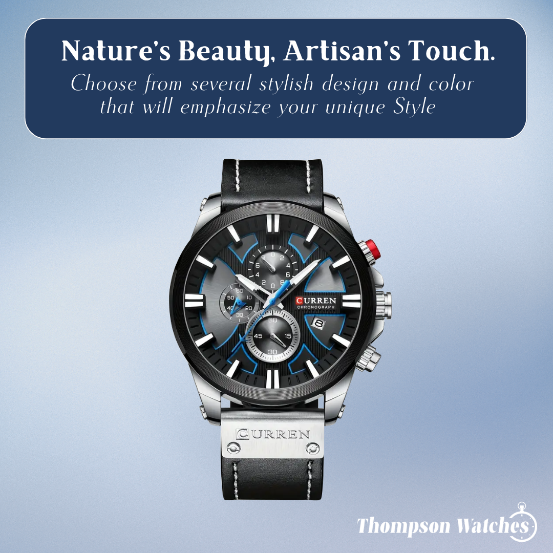 Easton | Men's Multifunction Glow-in-the-Dark Quartz Watch | 49mm