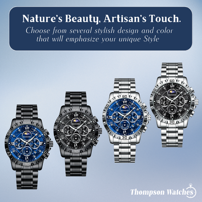 Rex | Opulent Chronograph Watch with Sleek Metal Band | 43.9mm