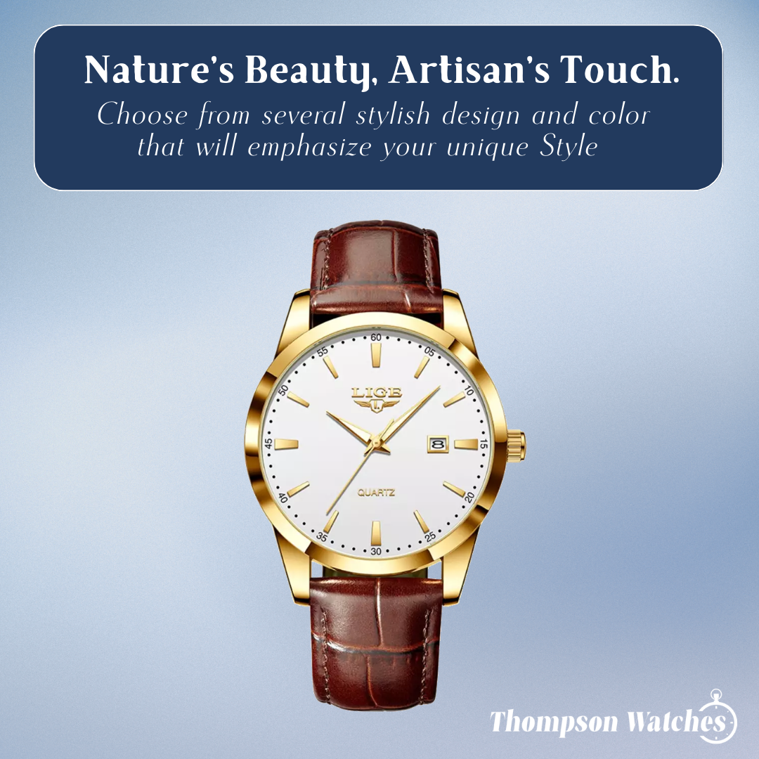 Sam | Leather Military Chronograph Watch | 40mm