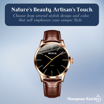 Ian | Elegant Rose Gold Quartz Watch Dean | 40mm