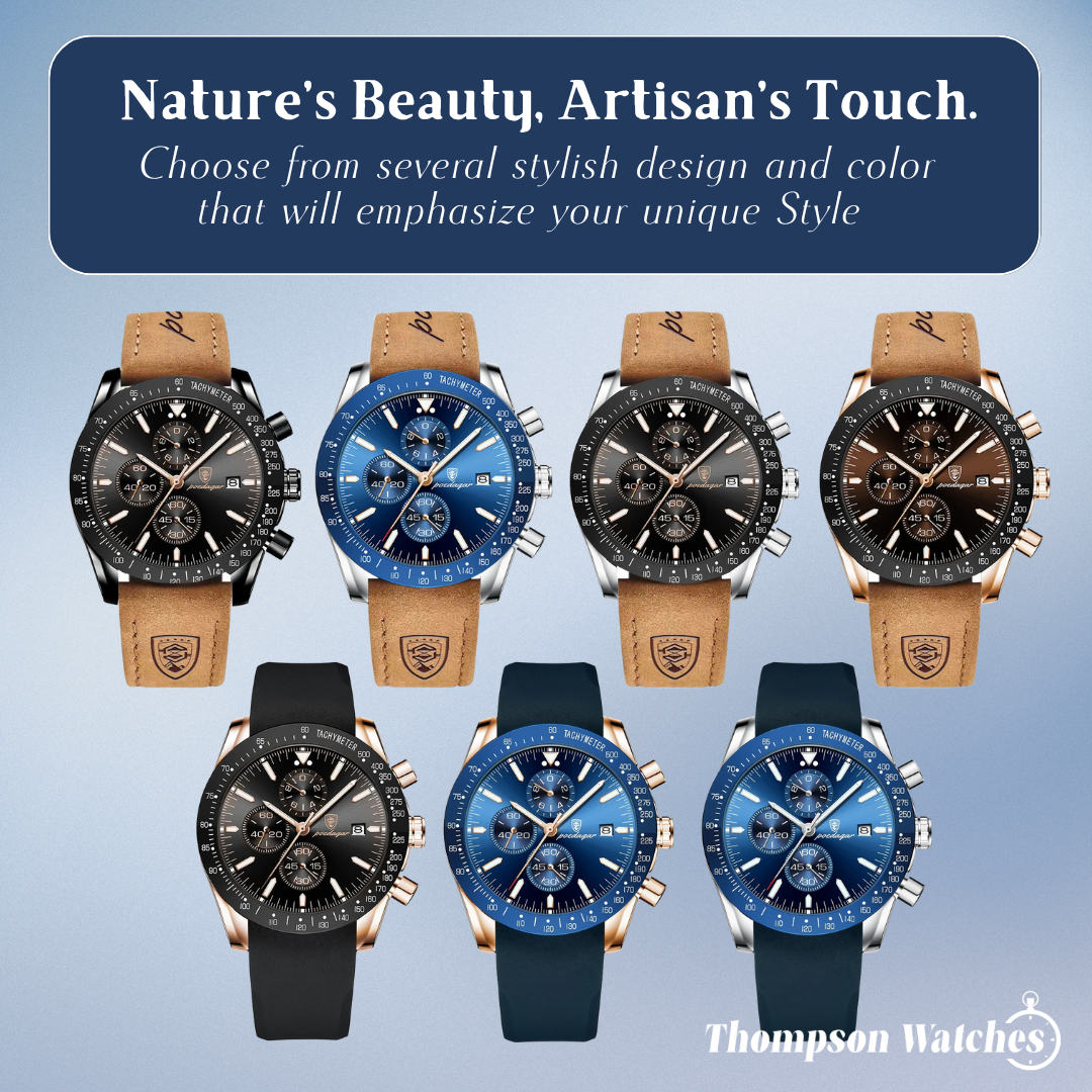 David | Stylish Men’s Chronograph with Versatile Strap Options | 44mm