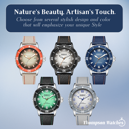 Jeferson | Rugged Men’s Leather Watch | 44mm