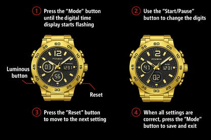 Nate | Men's Dual Display Digital Military Quartzwatch |46mm