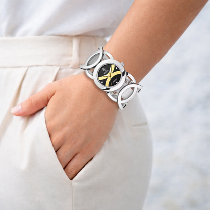 Deborah | Stylish Interlocking Circle Bracelet Watches | 30mm
