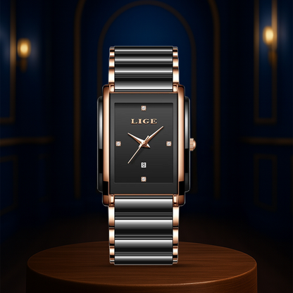 Claudine | Sleek Minimalist Women’s Square Watch| 34 mm