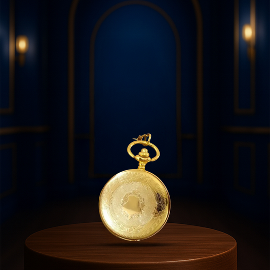 Glaze | Engraved Gold Pocket Watch | 45mm