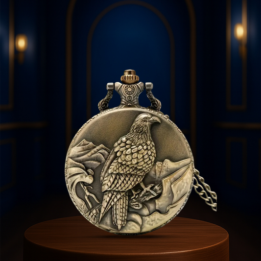 Jones | Eagle Embossed Pocket Watch | 45mm