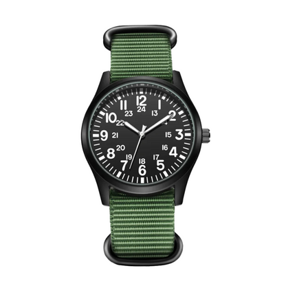 Nicolas | Luminous Field Watch with Tactical Strap | 41mm