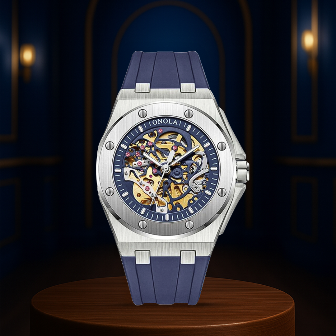 Zayden | Sporty Modern Eye-Catching Skeleton Watch | 52mm