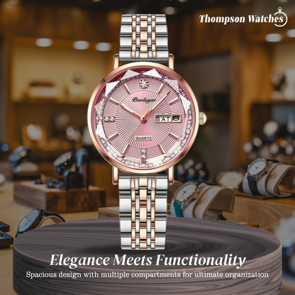 Patricia | Luxury Two-Tone Crystal Watch | 32mm