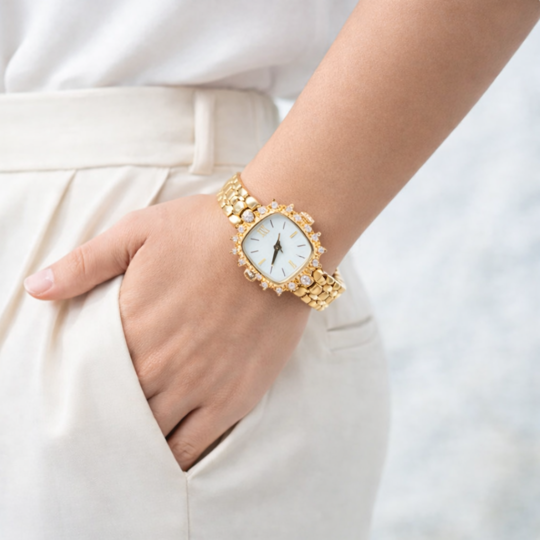 Bellavue | Crystal Bezel Women’s Bracelet Watch | 38 mm