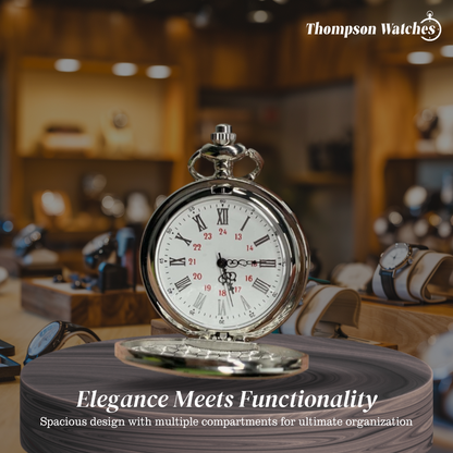 Luther | Classic Silver Pocket Watch | 45mm