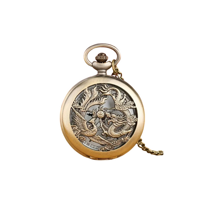 Bart | Intricately Carved Dragon Pocket Watch | 45mm