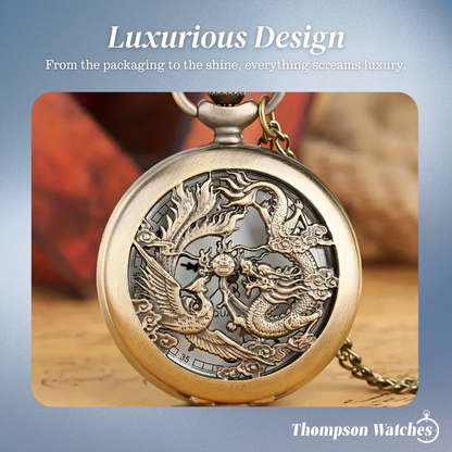 Bart | Intricately Carved Dragon Pocket Watch | 45mm
