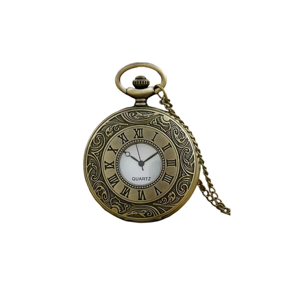 Russo | Roman Numeral Ornate Pocket Watch | 45mm