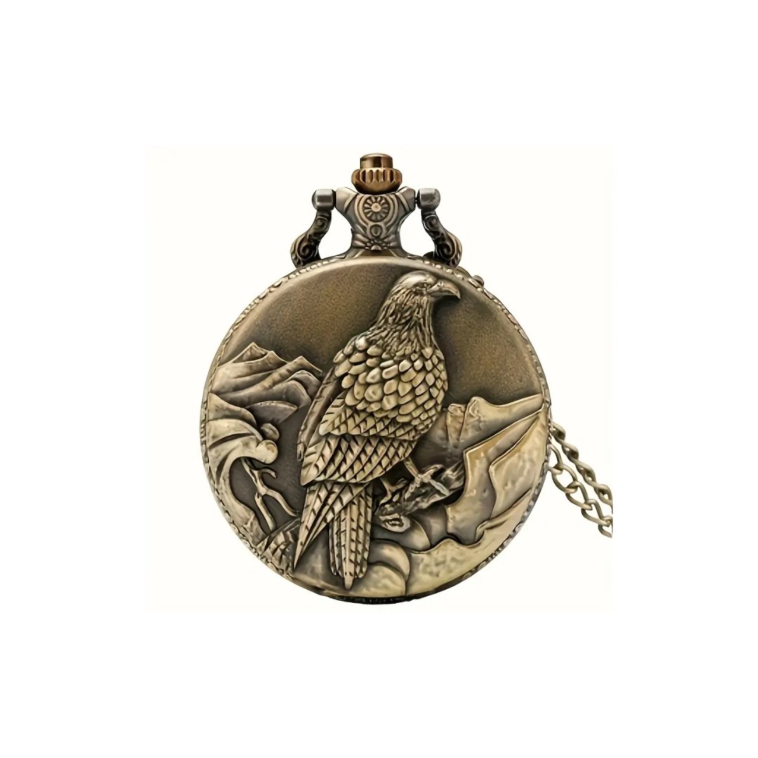 Jones | Eagle Embossed Pocket Watch | 45mm