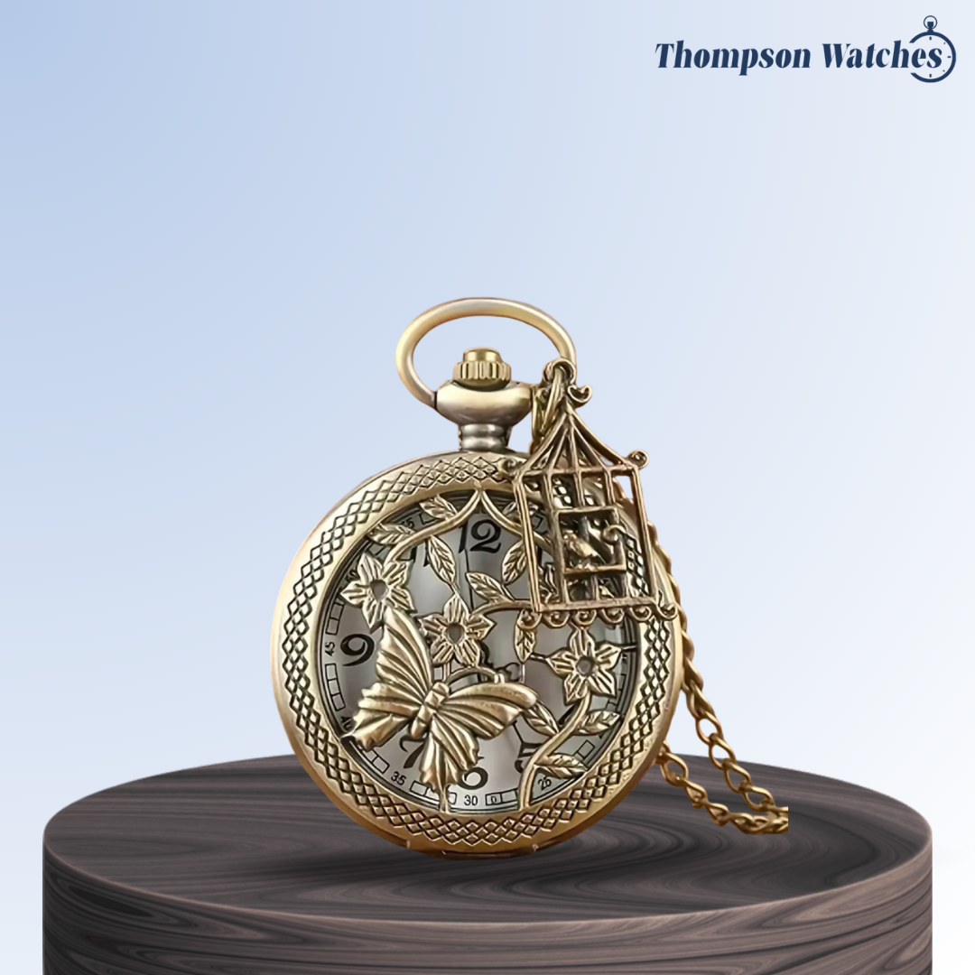 Molly | Butterfly & Birdcage Pocket Watch | 45mm