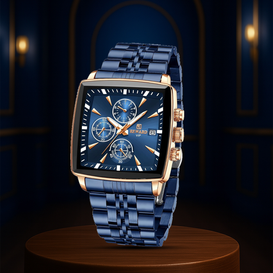 Troy | Men's Rectangular Luxury Quartz Wristwatch | 47mm