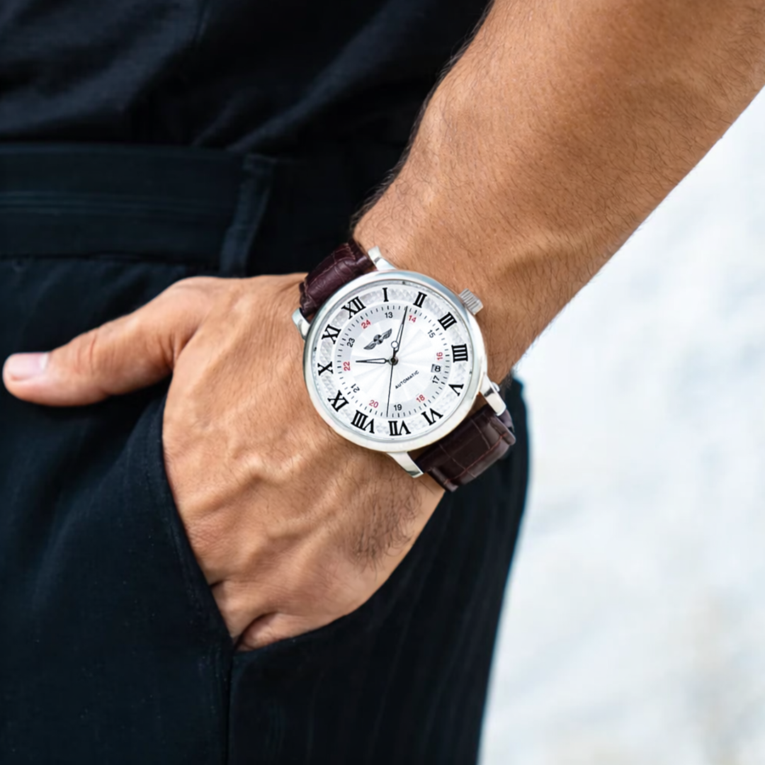 Daniel | Mechanical Classic Men’s Roman Numerals Watch | 45mm