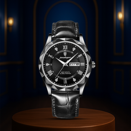 Brody | Elegant Leather Strap Quartz Watch | 40mm