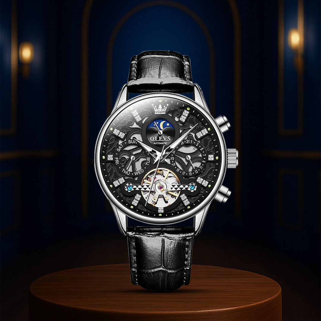 Emmett | Automatic Mechanical Watch with Leather Strap | 40mm