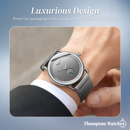 Caleb | Sleek Minimalist Leather Watch | 41mm