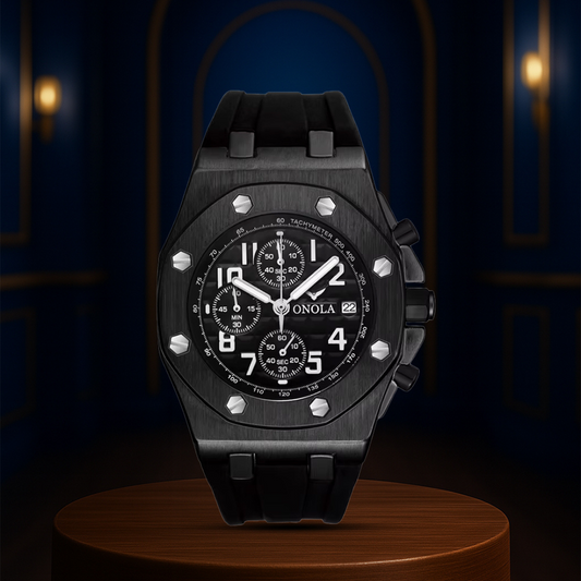 Andrei | Octagonal Bezel Chronograph Watch | 43mm